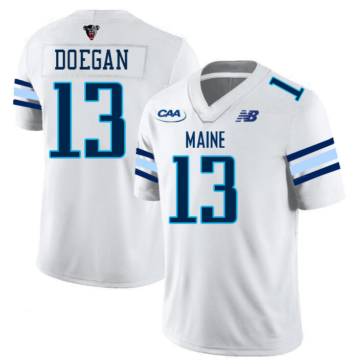 Men #13 Dede Doegan Maine Black Bears College Football Jerseys Stitched Sale-White